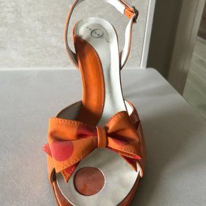 Orange Joey O Slingback Pumps Size 8